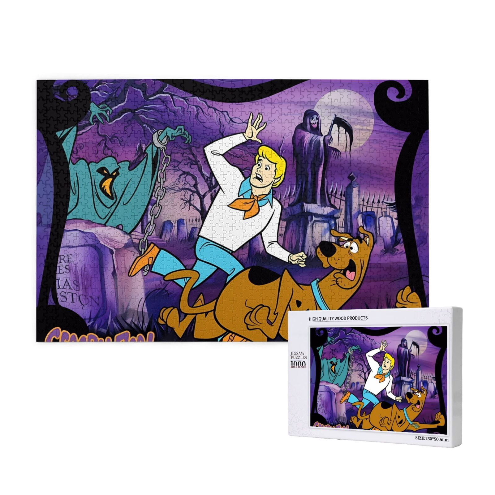 Kuqiui Scooby-Doo Print Puzzle Tree of Life Puzzles for Adults 1000 Pieces,Impossible Hard ...