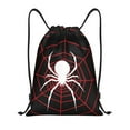 thumbnail image 1 of Kuqiui Spider On The Web Print Drawstring Backpack Drawstring Bags,Draw String Back Bag Drawstring Bags for Sports,Gym,Travel,Swimming,Beach, 1 of 8