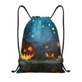 thumbnail image 1 of Kuqiui Spooky Halloween Print Drawstring Backpack Drawstring Bags,Draw String Back Bag Drawstring Bags for Sports,Gym,Travel,Swimming,Beach, 1 of 8
