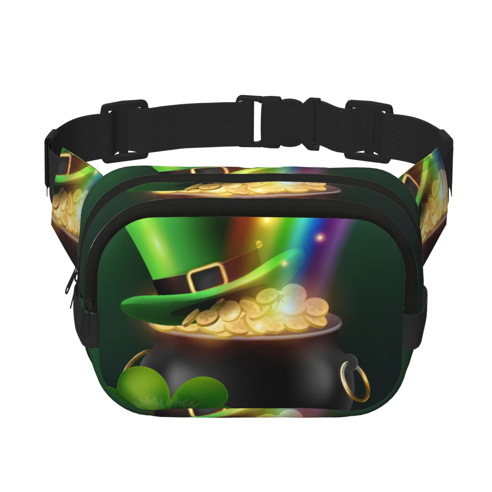 Kuqiui St. Patrick's Day4 Print Fanny Packs for Women Cross Body Waist Bag Fashionable Fanny Pack Designer Workout Hiking Waist Pack Running Travel Gym