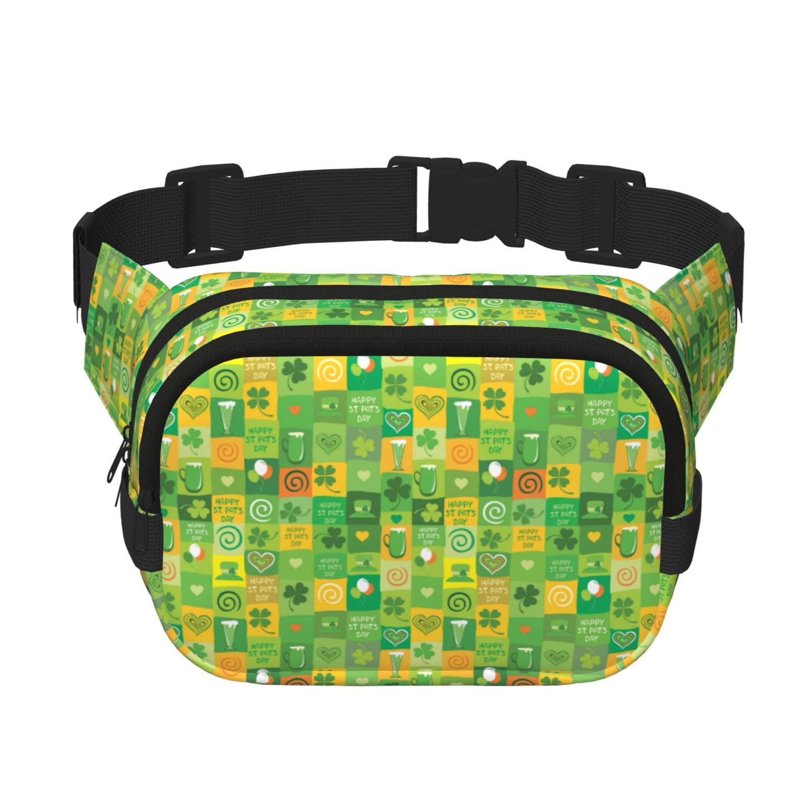 Kuqiui St. Patrick's day Print Fanny Packs for Women Cross Body Waist Bag Fashionable Fanny Pack Designer Workout Hiking Waist Pack Running Travel Gym