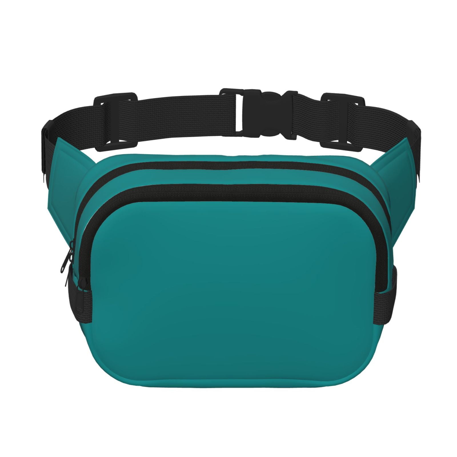 Kuqiui Teal Print Fanny Packs for Women Cross Body Waist Bag Fashionable Fanny Pack Designer Workout Hiking Waist Pack Running Travel Gym