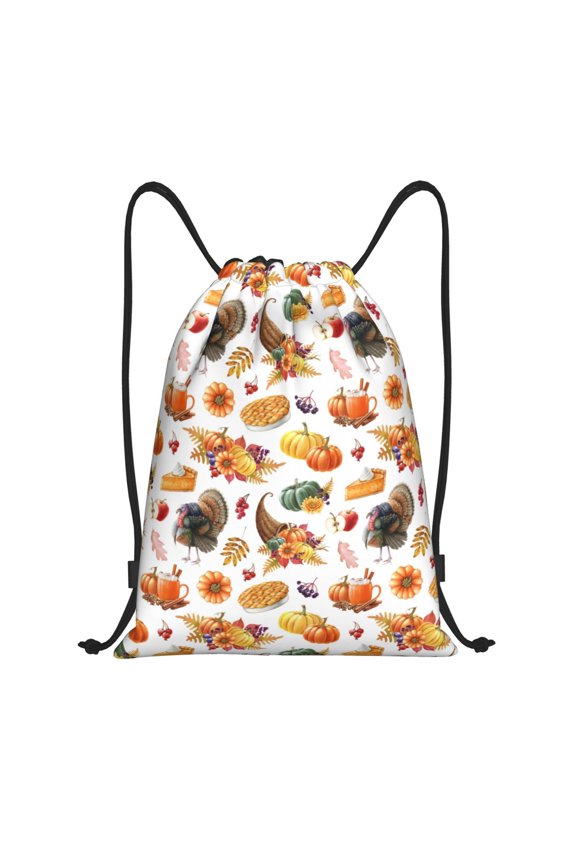Thanksgiving Turkeys 1 Print Drawstring Backpack Drawstring Bags,Draw String Back Bag Drawstring Bags for Sports,Gym,Travel,Swimming,Beach