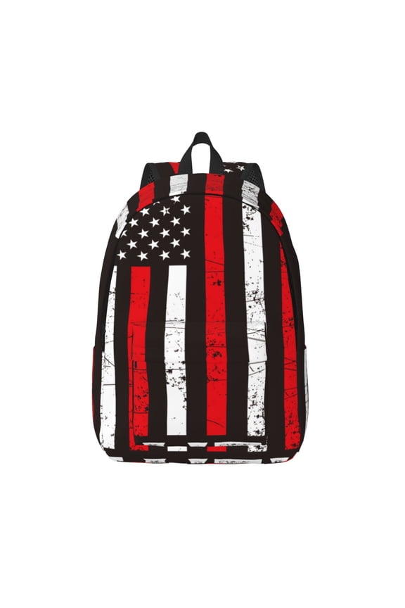 USA Flag Cross Print Canvas Travel Laptop Backpack for Men Women,Business Work Rucksack College School Computer Bag Fits 15.6 Inch Notebook
