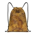 thumbnail image 1 of Kuqiui Vintage Map Print Drawstring Backpack Drawstring Bags,Draw String Back Bag Drawstring Bags for Sports,Gym,Travel,Swimming,Beach, 1 of 8