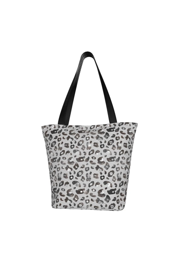 Wild Animal Leopard Print Print Canvas Tote Bag for Women Cute Clothing Book Aesthetic Casual Reusable Tote Shoulder Bags