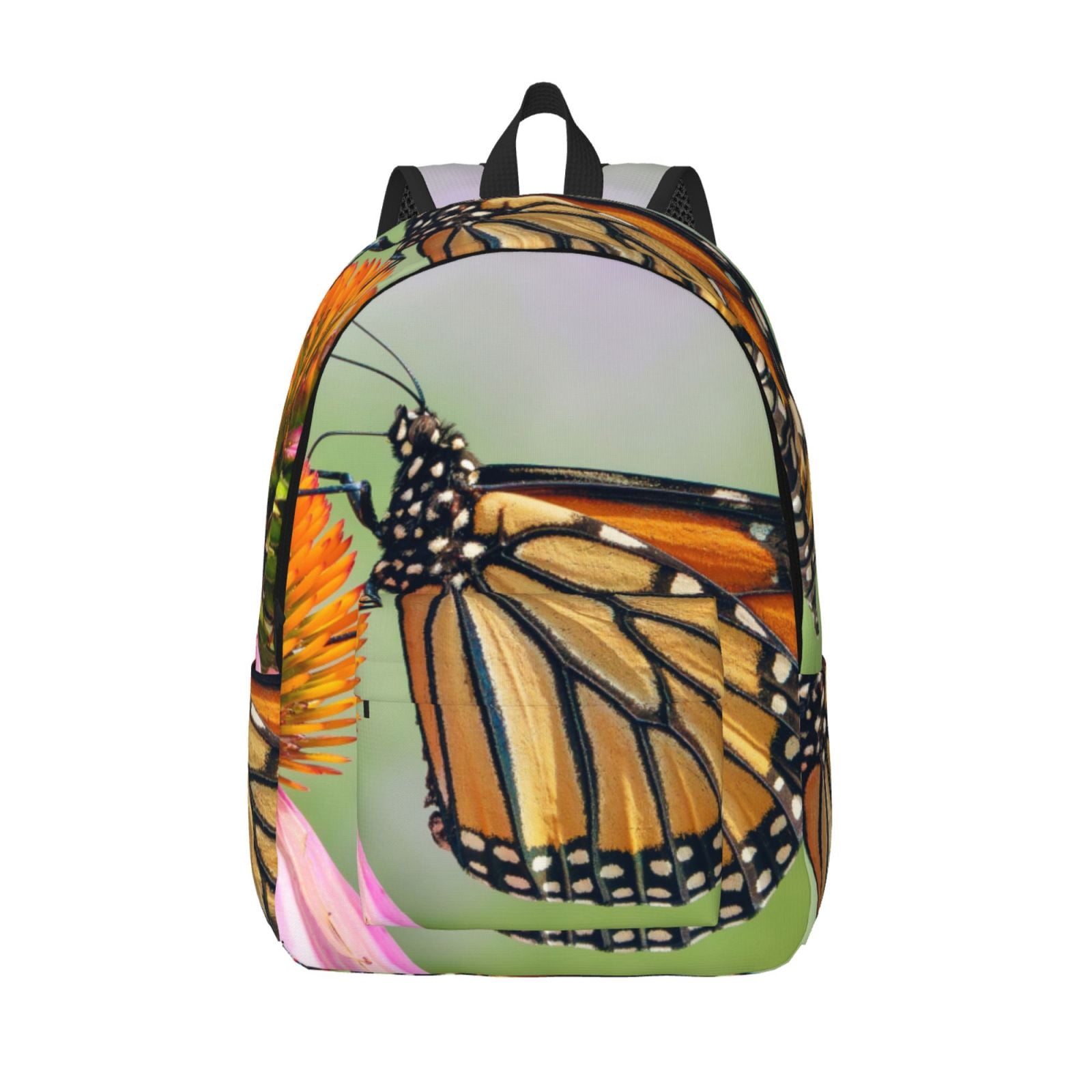 Butterfly Raffines Rucksack Kuqiui A monarch butterfly Print Canvas Travel Laptop Backpack for Men ...