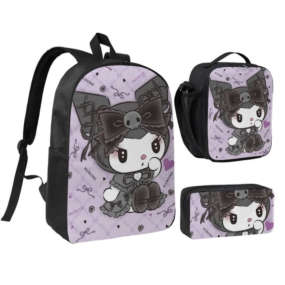 Kur-omi Large Capacity Backpack 3 Pieces Set - Adjustable Straps, Lightweight For Work, Outdoor Activities