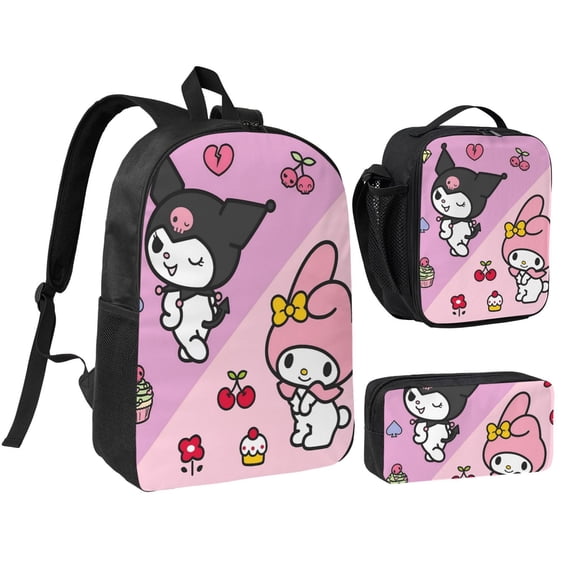 Kur-omi Large Capacity Backpack 3 Pieces Set - Adjustable Straps, Lightweight For Work, Outdoor Activities