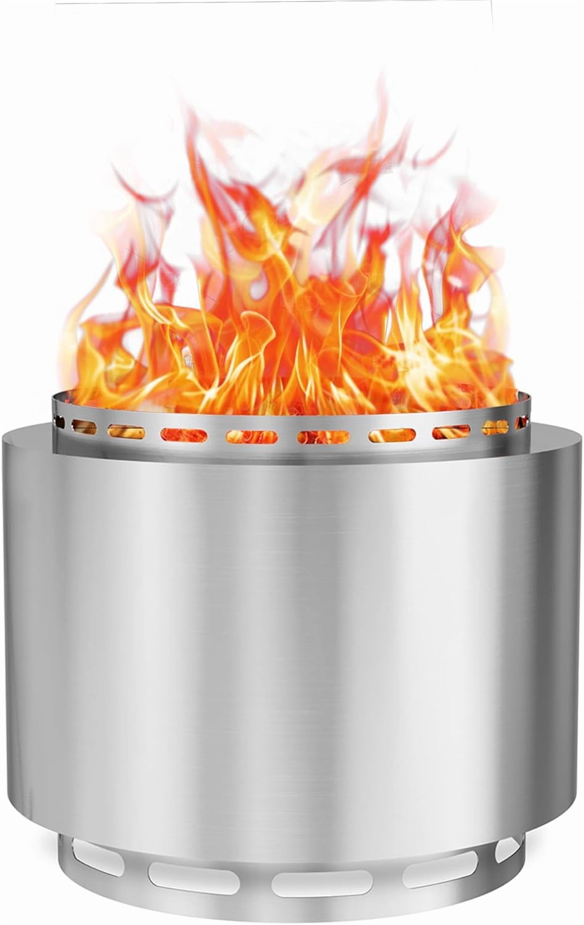 Kurapika 19-Inch Smokeless Fire Pit for Outside, Portable Outdoor