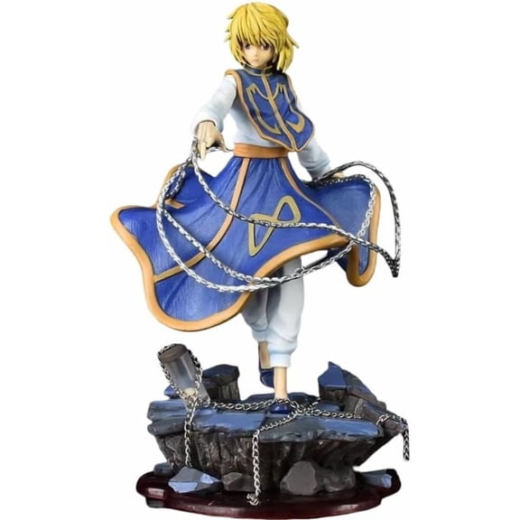 Kurapika Figure, Fighting Kurapika Anime Figures 33cm/12.9inch Handmade PVC Cartoon Manga Game Character Model Decoration Craft Gift