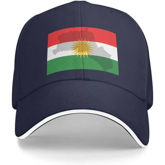 Kurdistan Map Flag Kurdish Flag Hat Men Women Baseball Cap Funny Trucker Hat