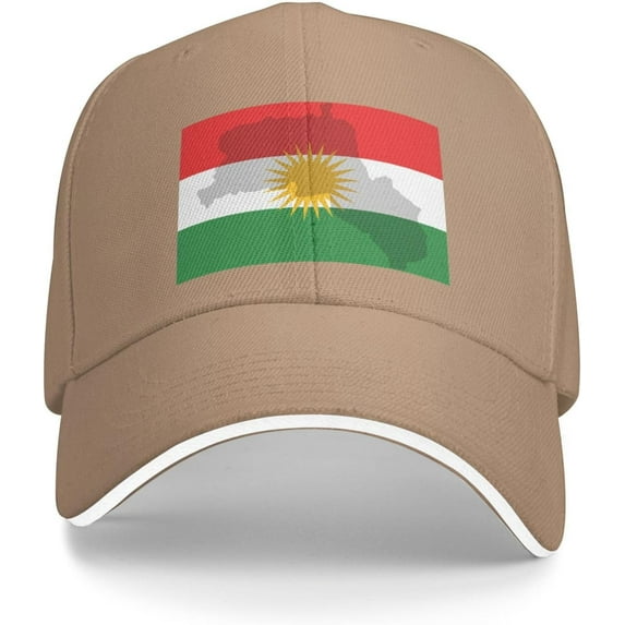 Kurdistan Map Flag Kurdish Flag Hat Men Women Baseball Cap Funny Trucker Hat
