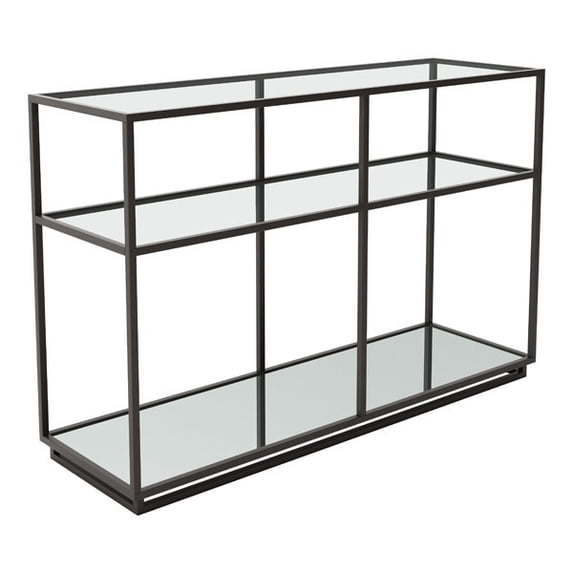 Kure Console Table-Distressed Black