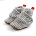 thumbnail image 1 of Kureaily Baby Booties Winter Warm Striped Boots For Soft Sole First Shoes Cozy Comfortable Toddler Footwear 0-6 Months, 1 of 5