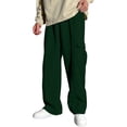 thumbnail image 1 of Kureaily Boy's Wide Leg Sweatpants Athletic Baggy Pants Thermal Elastic Waist Long Cargo Pants Joggers Trousers For Kids Pants Joggers 5-6 Years, 1 of 5
