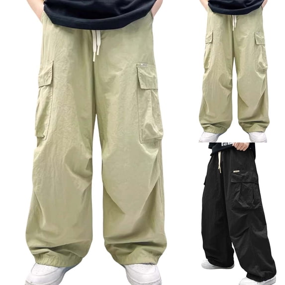 Kureaily Boys Cargo Trousers Fully Elastic Waist Trousers For Children Regular Fit Age 4 12 Years 10-11 Years