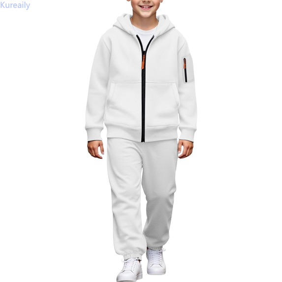 Kureaily Boys Casual Solid Color Outfits Two Piece Comfortable Daily Wear Soft Fabric Toddler Loungewear Top And Shorts Coordinated Ensemble For Kids 12-13 Years