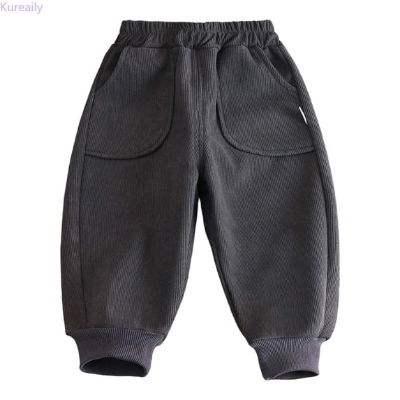 Kureaily Boys Winter Lined Pants Thermal Insulated Trousers For Kids Thickened Warm Sport Joggers With Soft Interior Comfortable All Day Play 8-9 Years