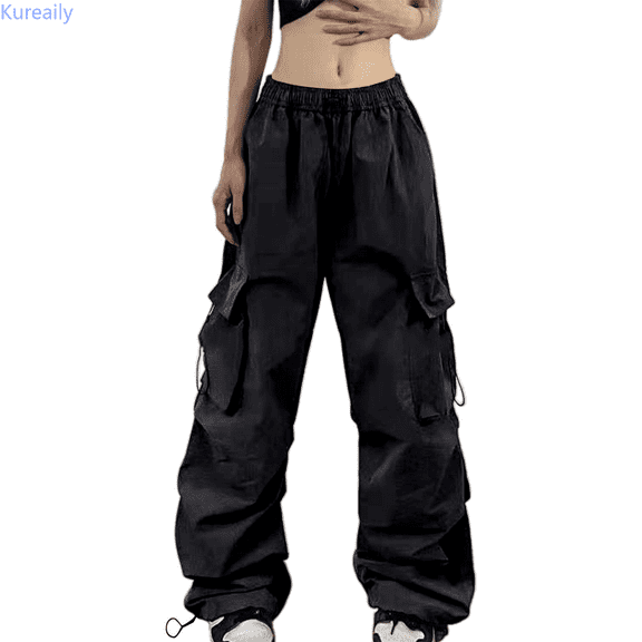 Kureaily Cargo Pants Women Baggy Pants Woman Mutil Pockets Loose Fit Casual Pants for Women