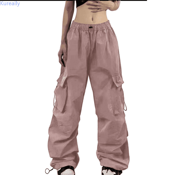 Kureaily Cargo Pants Women Baggy Pants Woman Mutil Pockets Loose Fit Casual Pants for Women