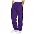 thumbnail image 1 of Kureaily Cargo Sweatpants For Men Plus Size Drawstring Waist Joggers With Pockets Open Bottom Athletic Sweat Pants, 1 of 4