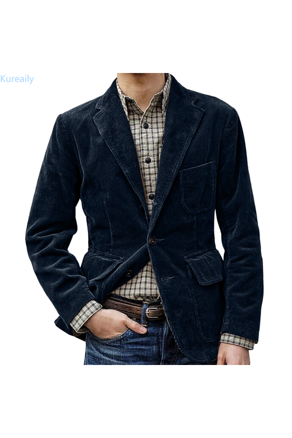 Casual Jackets Autumn Corduroy Pocket Design Stylish Outerwear For Everyday Use Warm Coat