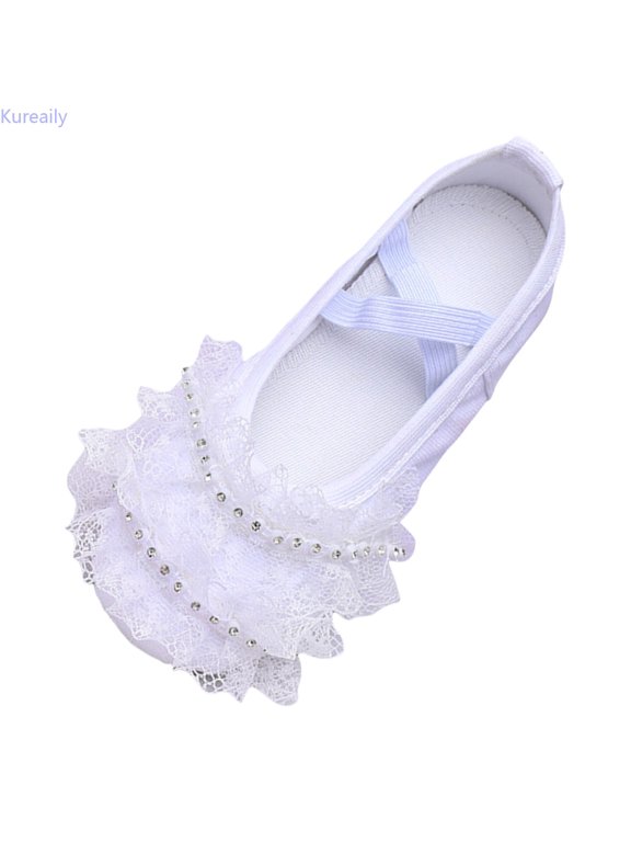 Children Shoes Dance Shoes Ballet Performance Indoor Lace Yoga Shoes For Children 7-8 Years