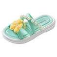 thumbnail image 1 of Kureaily Children Shoes Soft Soled Slippers able Flower Pearl Beach Sandals And Slippers Kids on Slippers Size 1 Girls Fuzzy Slippers 9-9.5 Years, 1 of 8