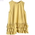 thumbnail image 1 of Kureaily Children's Cotton And Linen Lace Dress Vest Dress Sleeveless Dress Princess Dress Little Girl Dress For Children From 1 To 6 Years Old 5-6 Years, 1 of 5