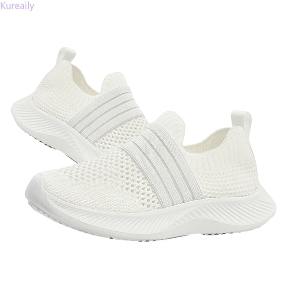 Kureaily Children's Lightweight Breathable Sports Shoes Lace Up Running Sneakers/ Size 38,14 -15 Years(White)