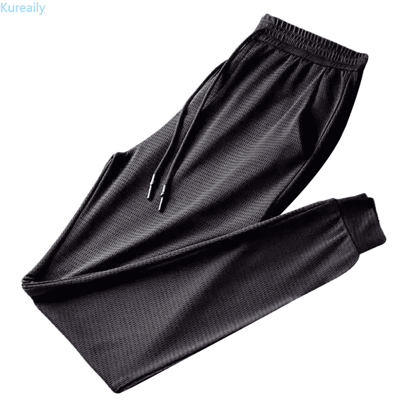 Kureaily Cool Wide Pants Ice Silk Slacks Summer Thin Mesh Quick Drying Sports High Spring Women Stretchy Trousers