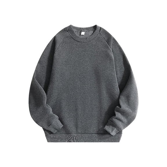 Kureaily Crewneck Sweatshirt Heavyweight Lined Pullover Raglan Sleeve Color Athletic Casual Top Comfort Fit Men's Pullover Hoodies