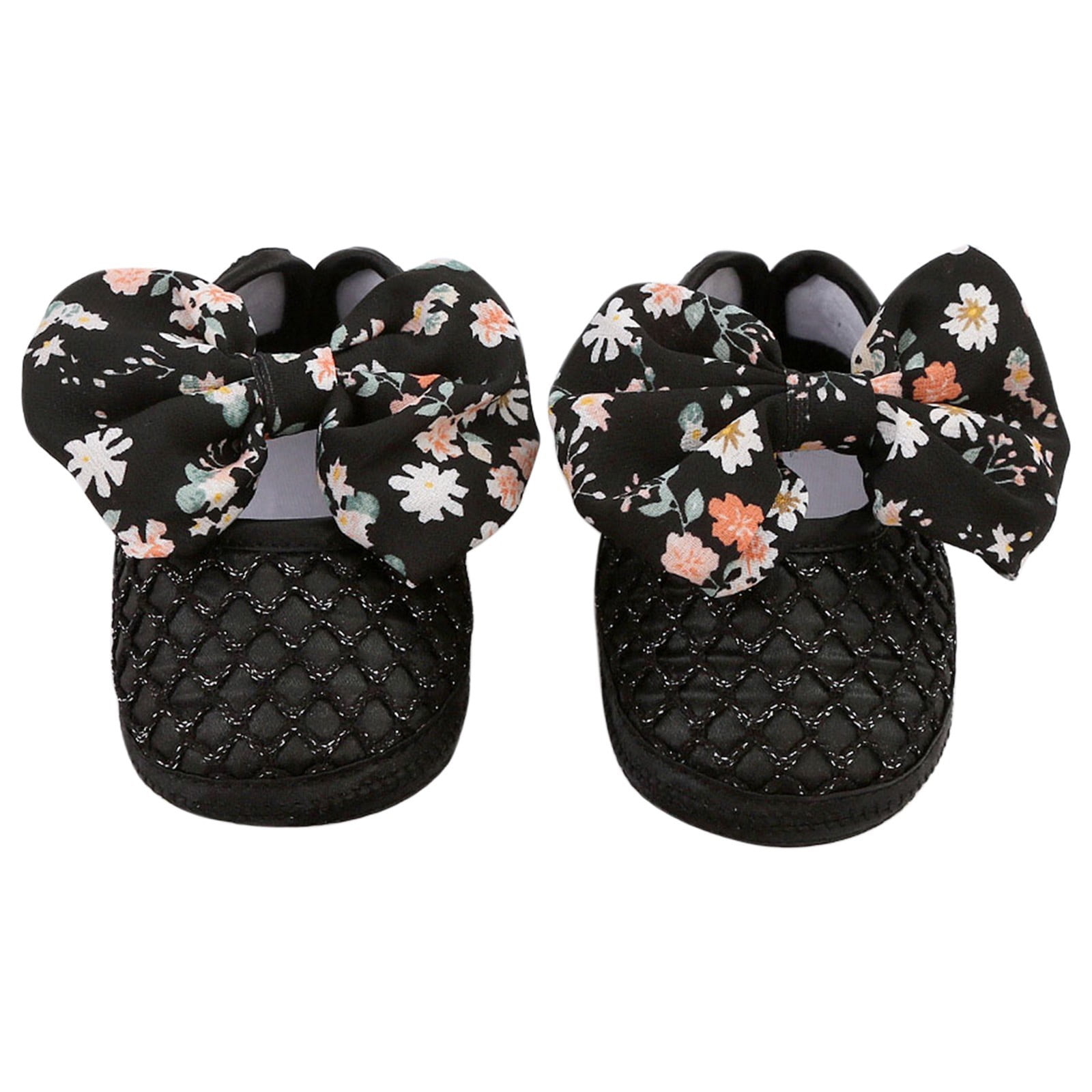 Kureaily Cute Bowknot Baby Shoes Korean Edition Baby Shoes Spring Summer Autumn 01 Year Old Soft Sole Neonatal Walking Shoe Trend Girl Dress Shoes Size 2 Kids on 0-3 Months