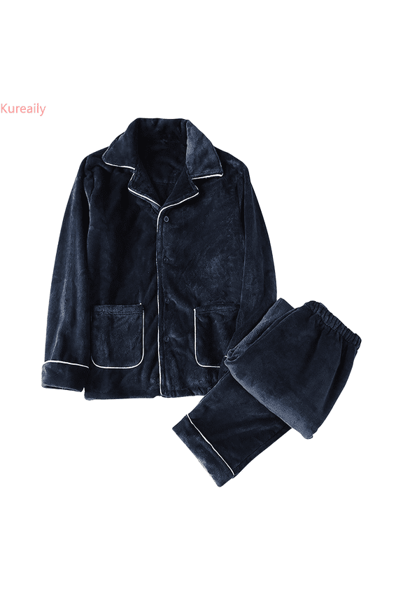 Designer Stylish Home Clothes Suit Fall Winter Unisex Matching Pyjamas Flannel Nightgown Summer Sleepwear