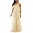 thumbnail image 1 of Kureaily Elegant Bridesmaid Coral Guest Women Applique Lace Dress Wedding Dresses Women's Dress Comfy Summer Dresses Solid Color T Shirt Dress Dress for Women Buttons, 1 of 6