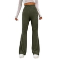 thumbnail image 1 of Kureaily Fashionable Casual Solid Color Micro Flare High Waisted Pants Slim Fitting And Versatile Slim Women Pants Women's Casual Trousers, 1 of 4