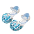 thumbnail image 1 of Kureaily Fashionable Rhinestone Shoes With Soft Soles For Little Girls/ Size 6,6(Blue), 1 of 3