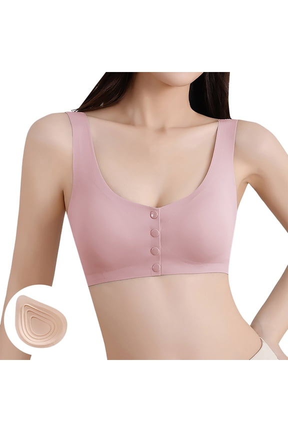 Front Closure Bra Soft Breathable Post Bra For Prosthetic Breast Comfort Sport Everyday Bra