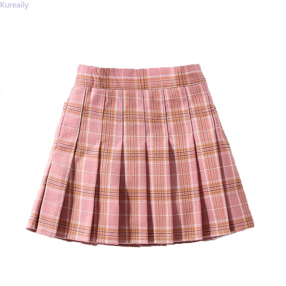Kureaily Girls A Line Skirt Kids Pleated School Skirt Casual Tutu Skirt For Toddler Girls Children Skirt 9-10 Years