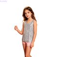 thumbnail image 1 of Kureaily Girls Glitter Tank Top For Sparkling Sequin Sleeveless Tee Everyday Wear School Comfortab le ,kids carnival sleeveless tankSize 12-13 Years ,Gray, 1 of 5