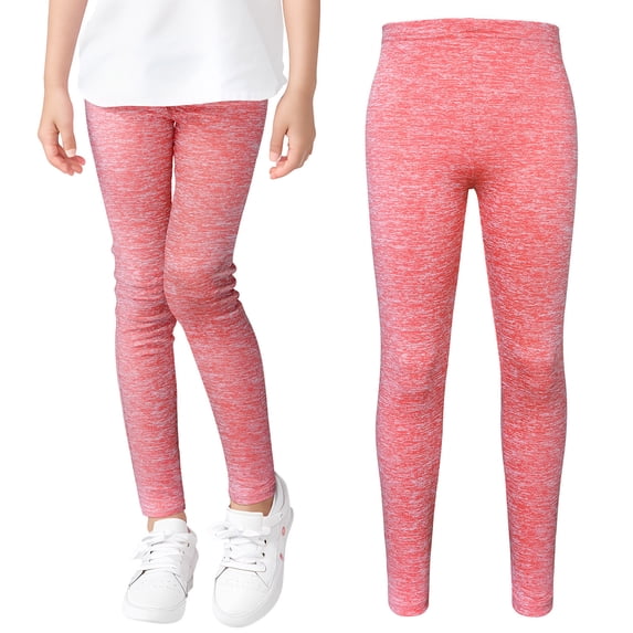 Kureaily Girls Leggings Full Length Leggings Soft Comfortable Footless Leggings Stretchy Tights Pants/ 6-7 Years/ Little Kid (Pink)