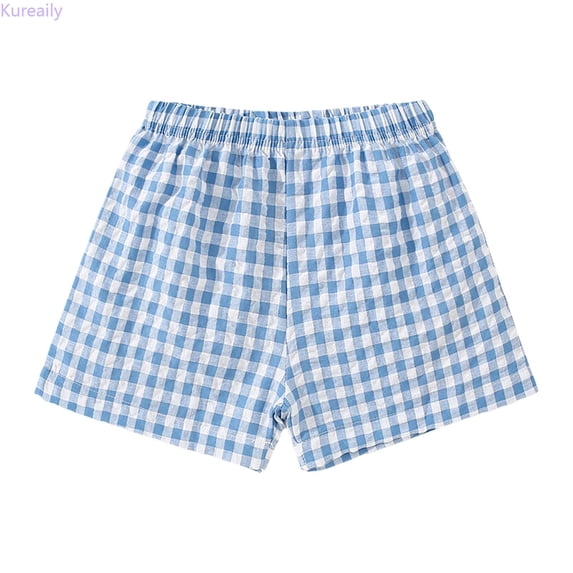 Kureaily Girls Plaid Casual Shorts Little Girls Wear Light Summer Pants 12-18 Months