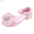 thumbnail image 1 of Kureaily Girls Shoes White High Heels Children's High Heels Little Girls Shoes Stage Performance Dress Shoes/ Size 12,5.5-6 Years(Pink), 1 of 5