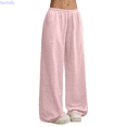 thumbnail image 1 of Kureaily Graphic Baggy Pants Drawstring High Waisted Baggy Sweatpants With Pocket Streetwear Women Stretchy Trousers, 1 of 5