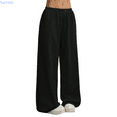 thumbnail image 1 of Kureaily Graphic Baggy Pants Drawstring High Waisted Baggy Sweatpants With Pocket Streetwear Women's Casual Trousers, 1 of 5