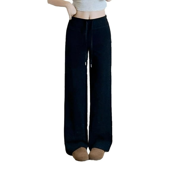 Kureaily High Waisted Loose Fit Casual Wide Leg Pants For Everyday Comfort And Style Women Stretchy Trousers