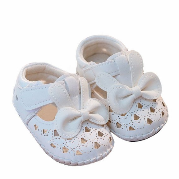 Kureaily Baby Girls Shoes Soft Sole Princess Wedding Dress Mary Jane Light Baby Sneaker Shoes 6-9 Months