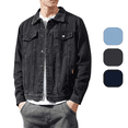 thumbnail image 1 of Kureaily Jean Jacket For Men - Classic Style Regular Fit Casual Outerwear Button Down Cowboy Cut - Men's Denim Jacket, 1 of 8
