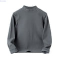 thumbnail image 1 of Kureaily Kids Baby Boys Girls Shirts High Collar Soft T Shirt Unisex Long Sleeve Tee Tops 13-14 Years, 1 of 4